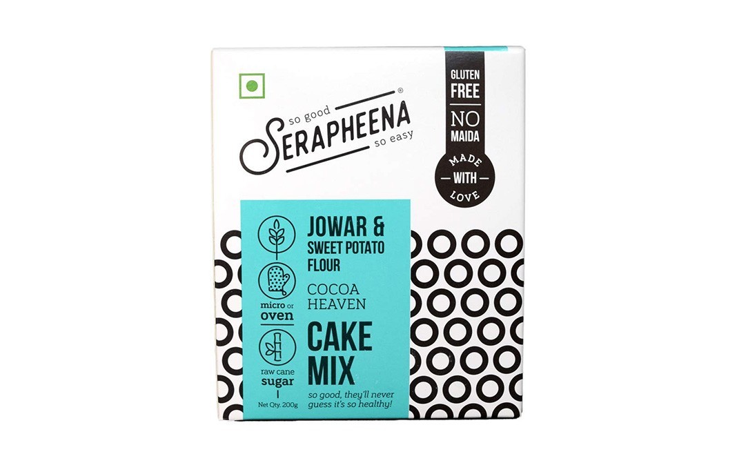 Serapheena Jowar & Sweet Potato Flour, Cocoa Heaven Cake Mix   Box  200 grams